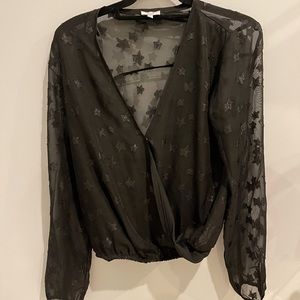 Vici black transparent star shirt